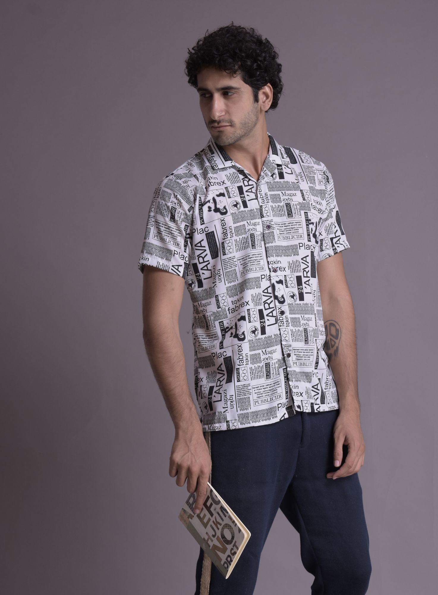 Mens Flowing Printed Shirt