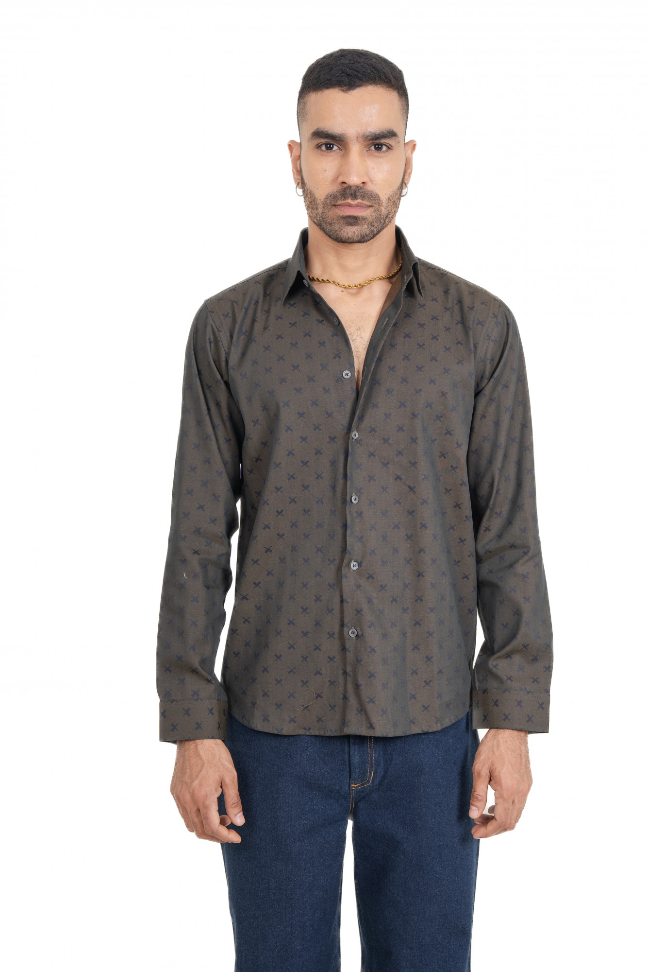 Printed Denim Shirt