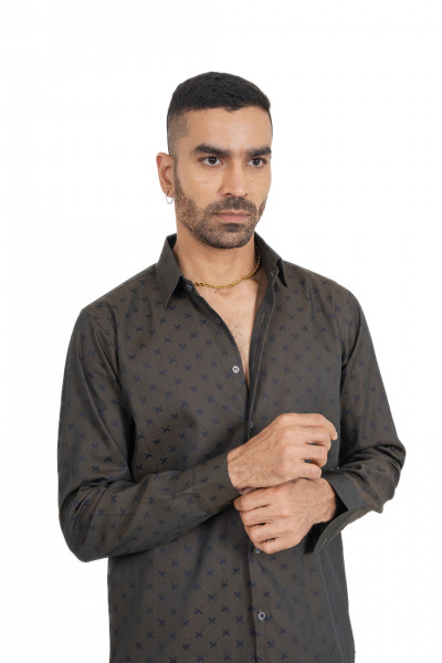 Printed Denim Shirt