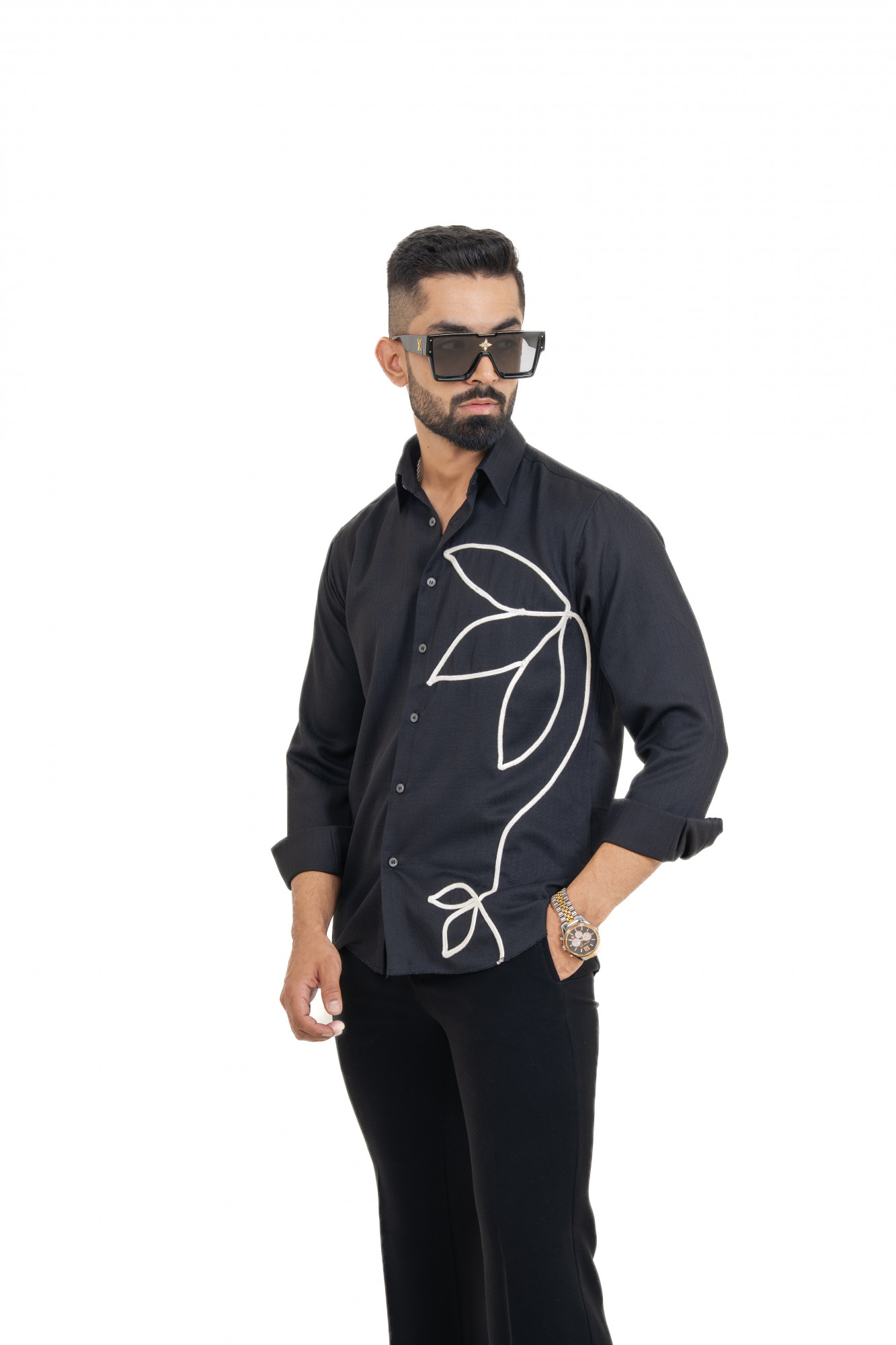 Flower Guise Shirt In Black