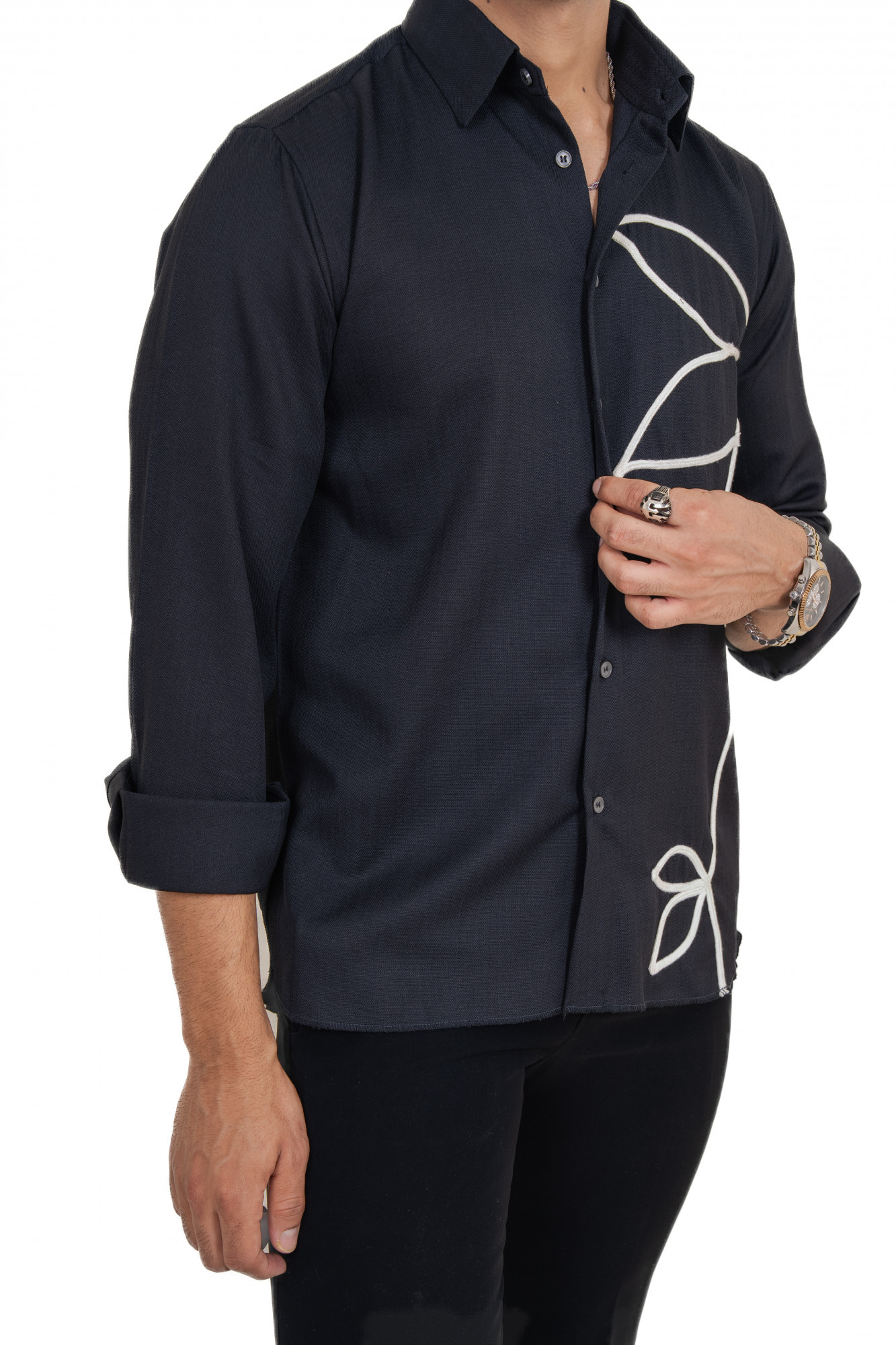 Flower Guise Shirt In Black