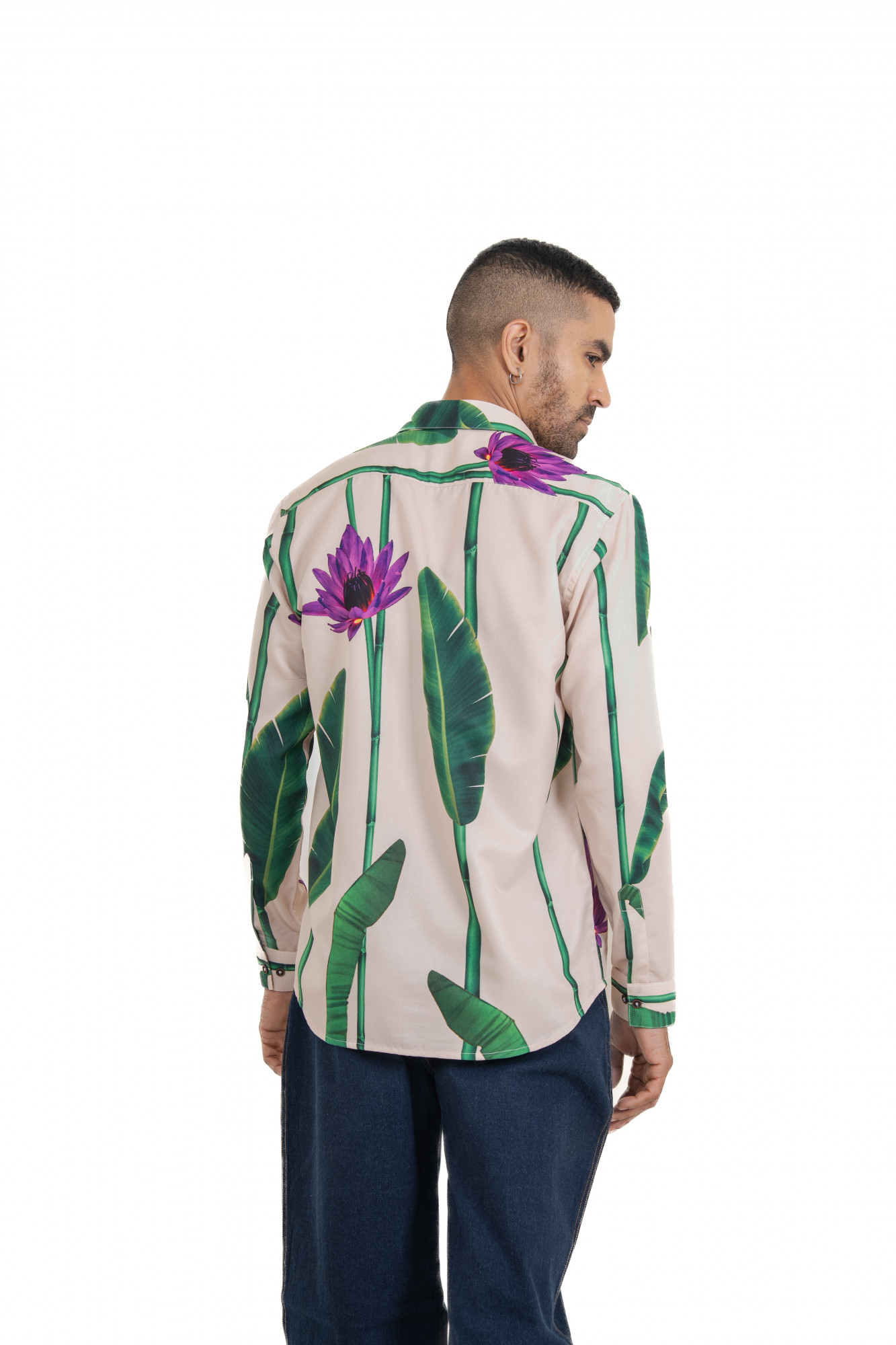 Stem Print Flowing Shirt