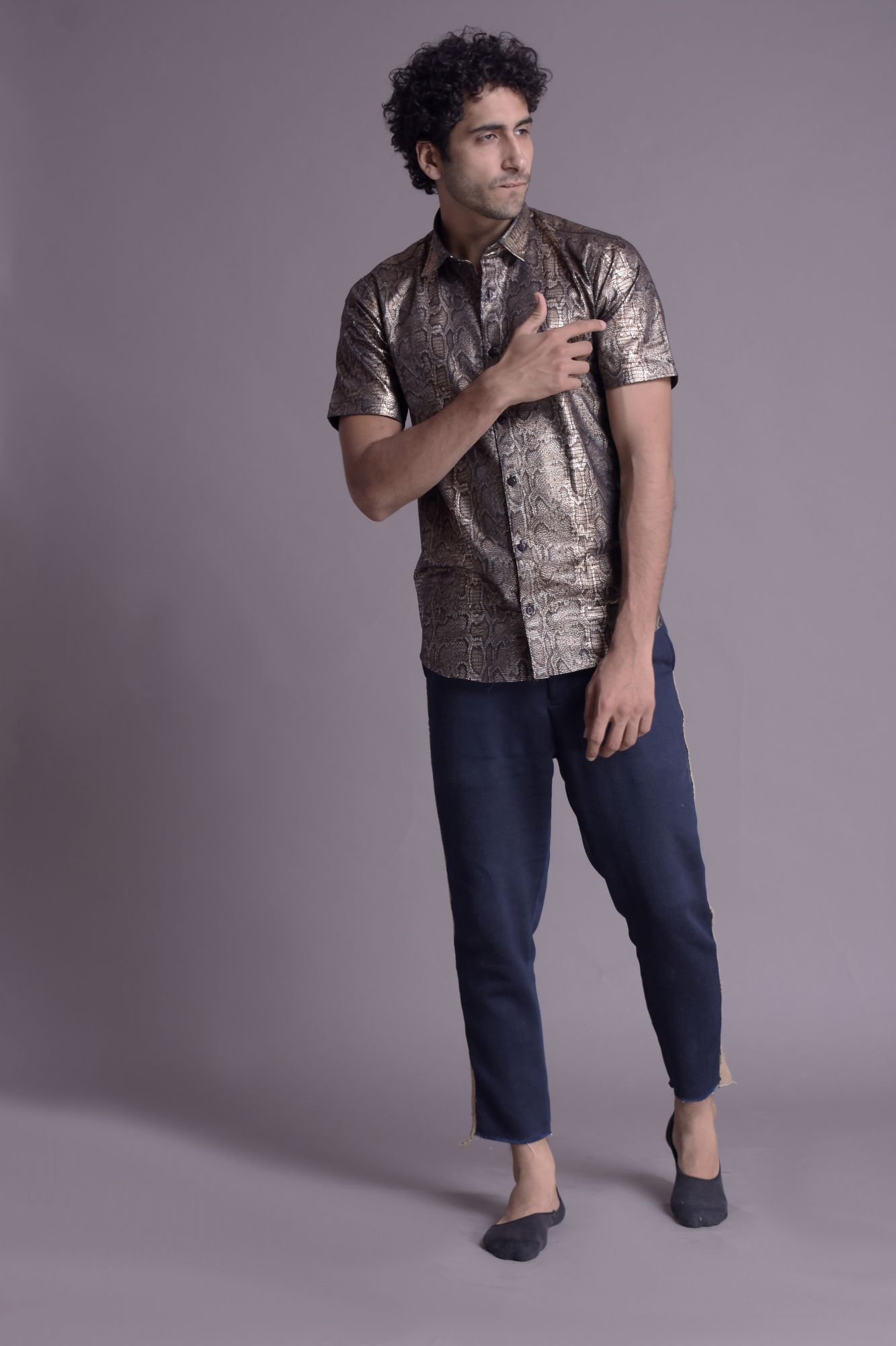 Mens Animal Print Overshirt