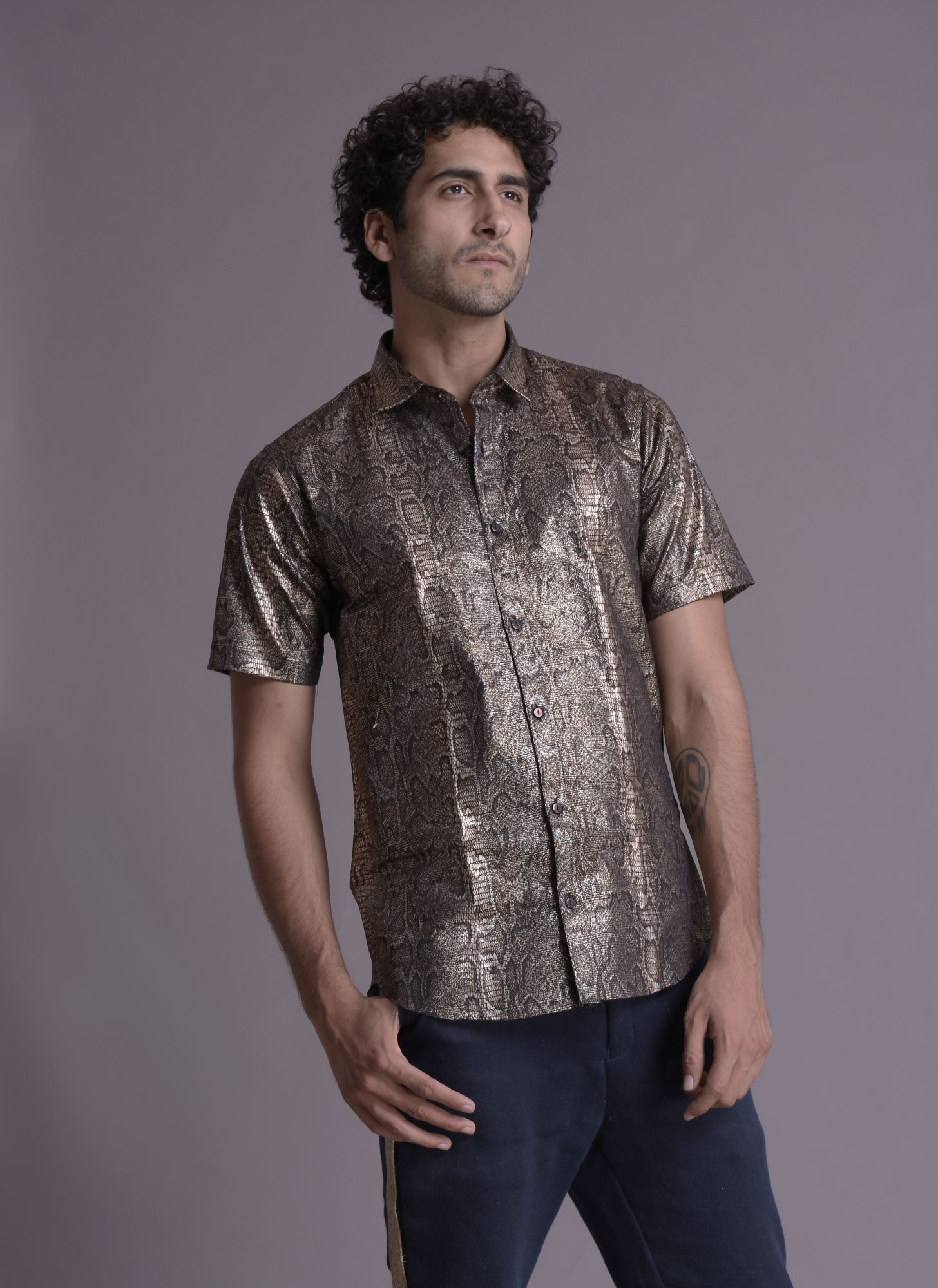 Mens Animal Print Overshirt