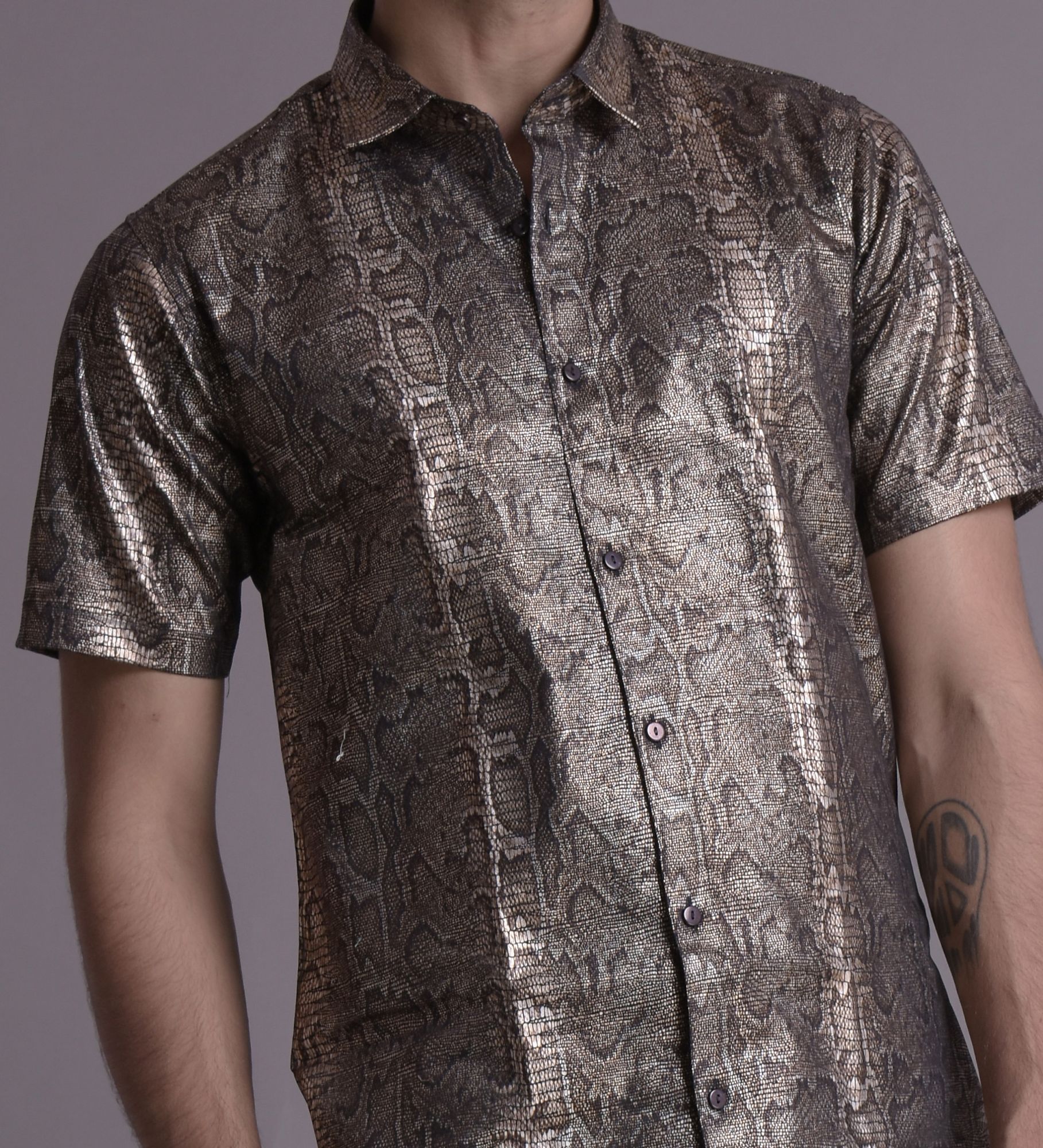 Mens Animal Print Overshirt