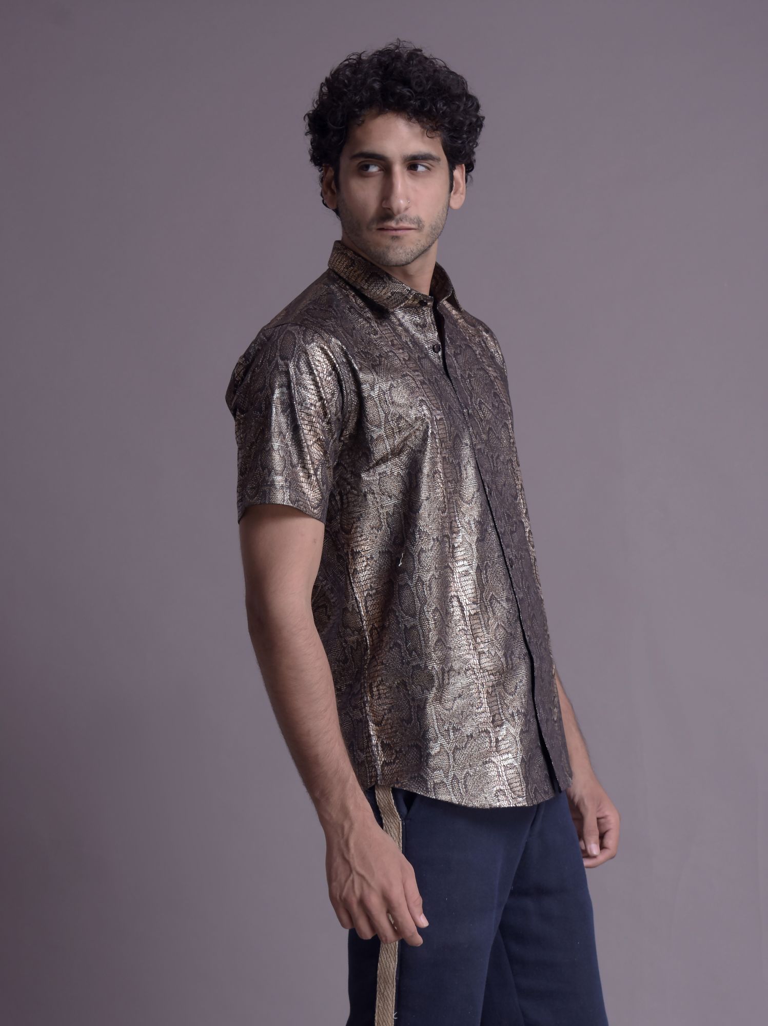 Mens Animal Print Overshirt