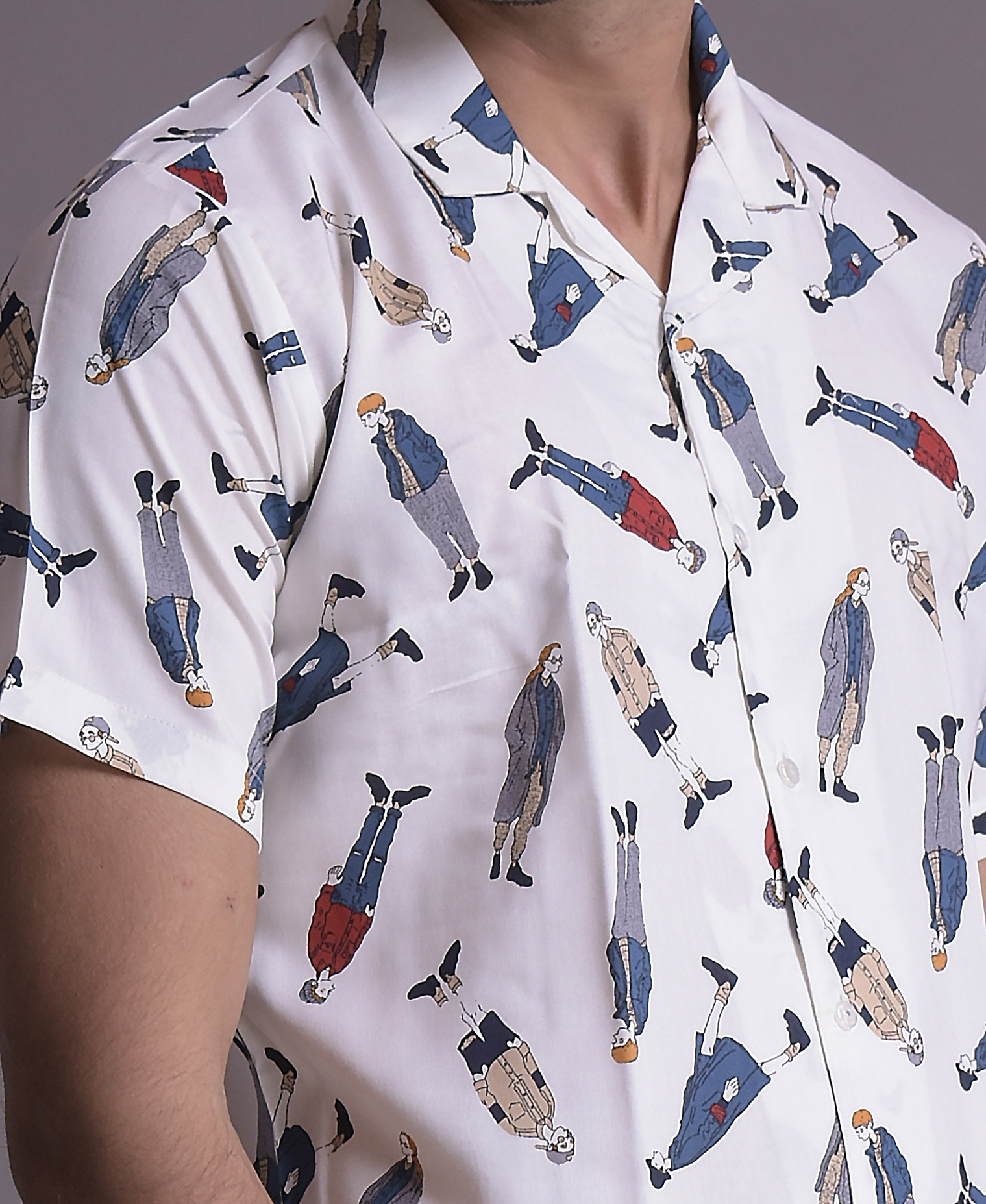 Mens Printed Straight shirt