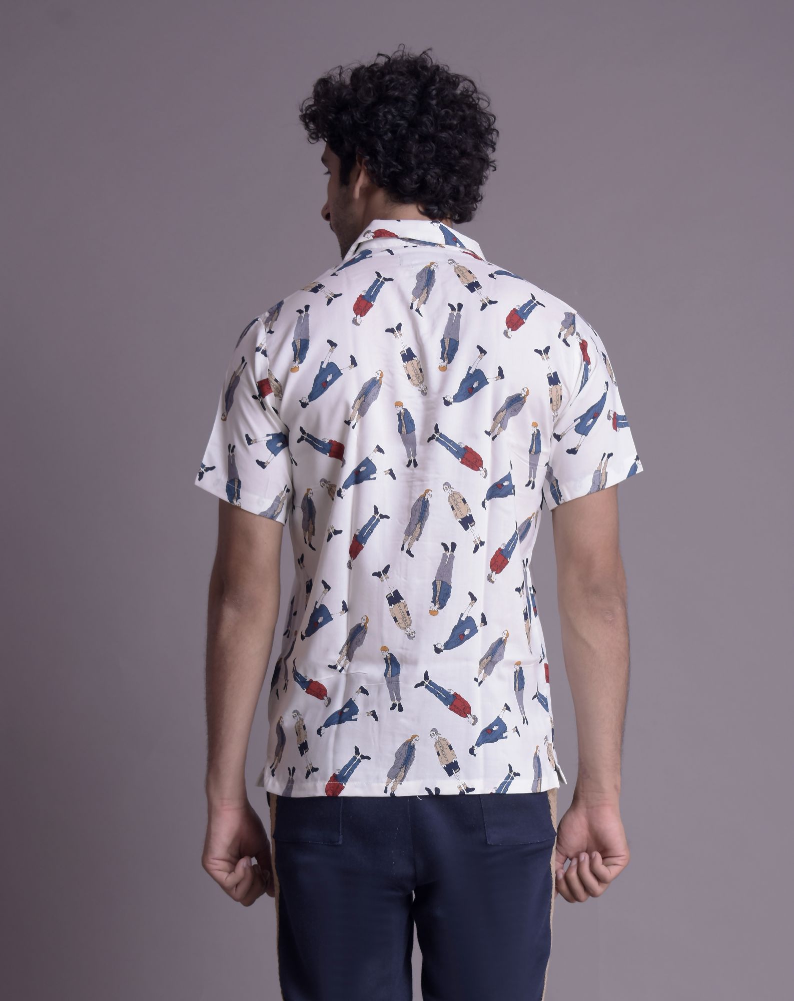 Mens Printed Straight shirt