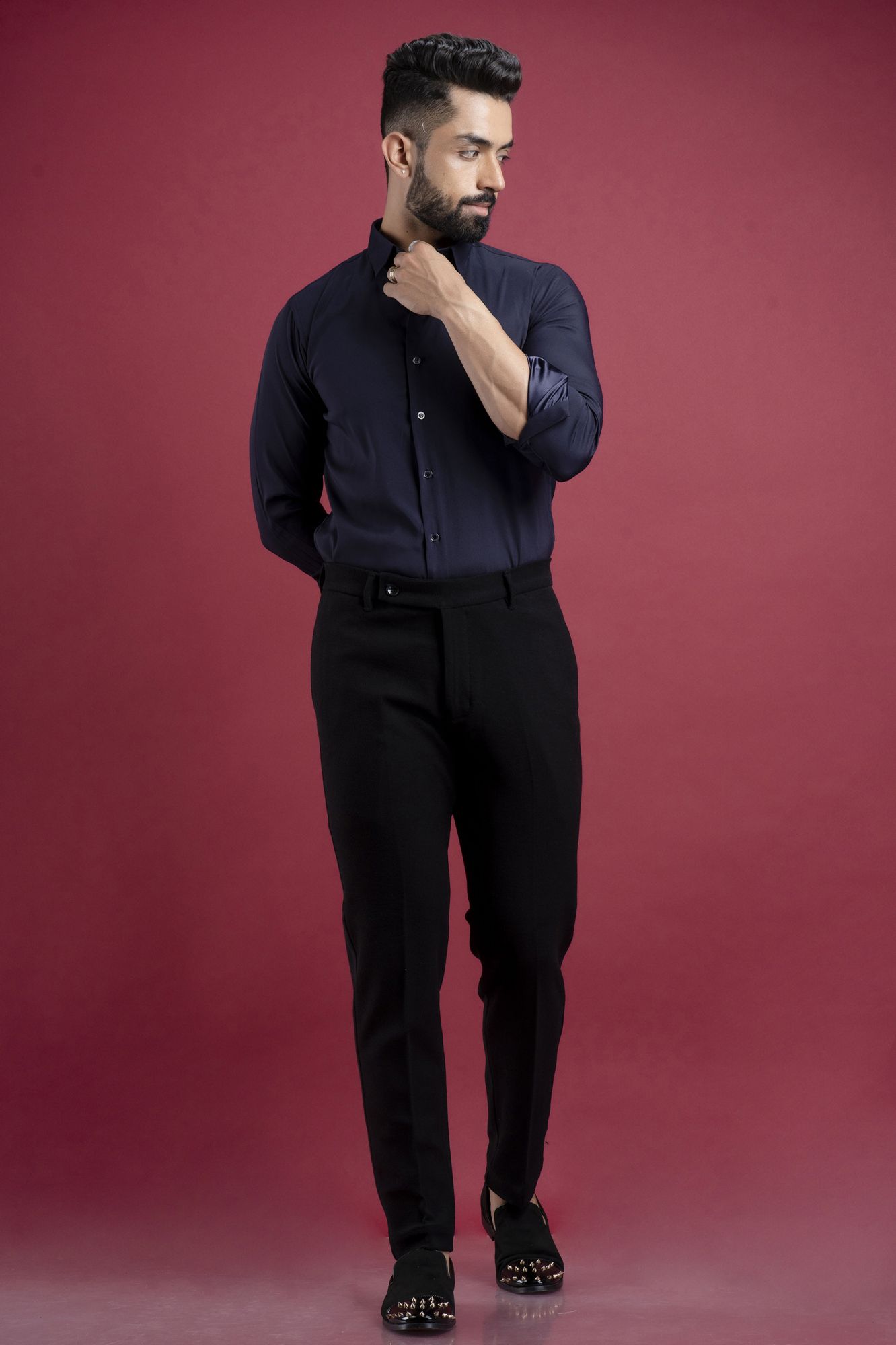 Textured Pants In Black