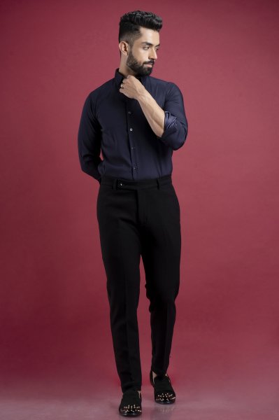 Textured Pants In Black