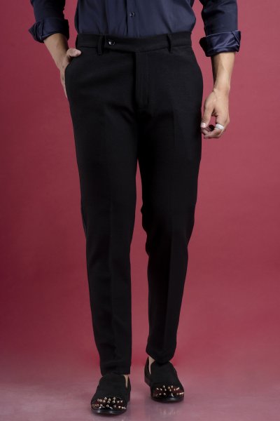 Textured Pants In Black