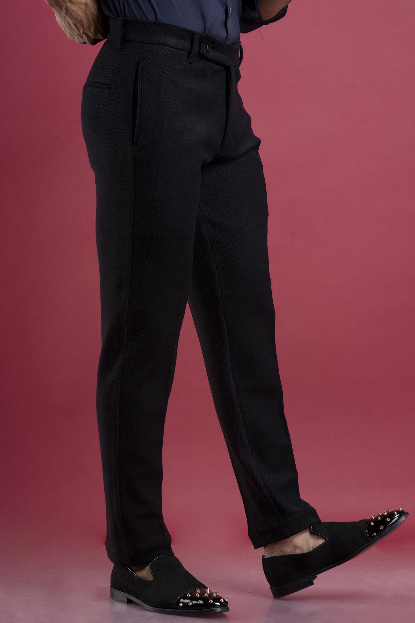 Textured Pants In Black