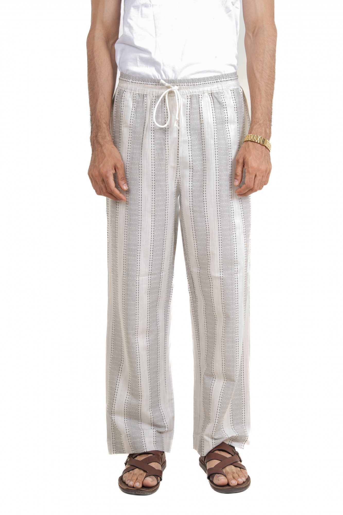 Striped Cotton Lounge Pants