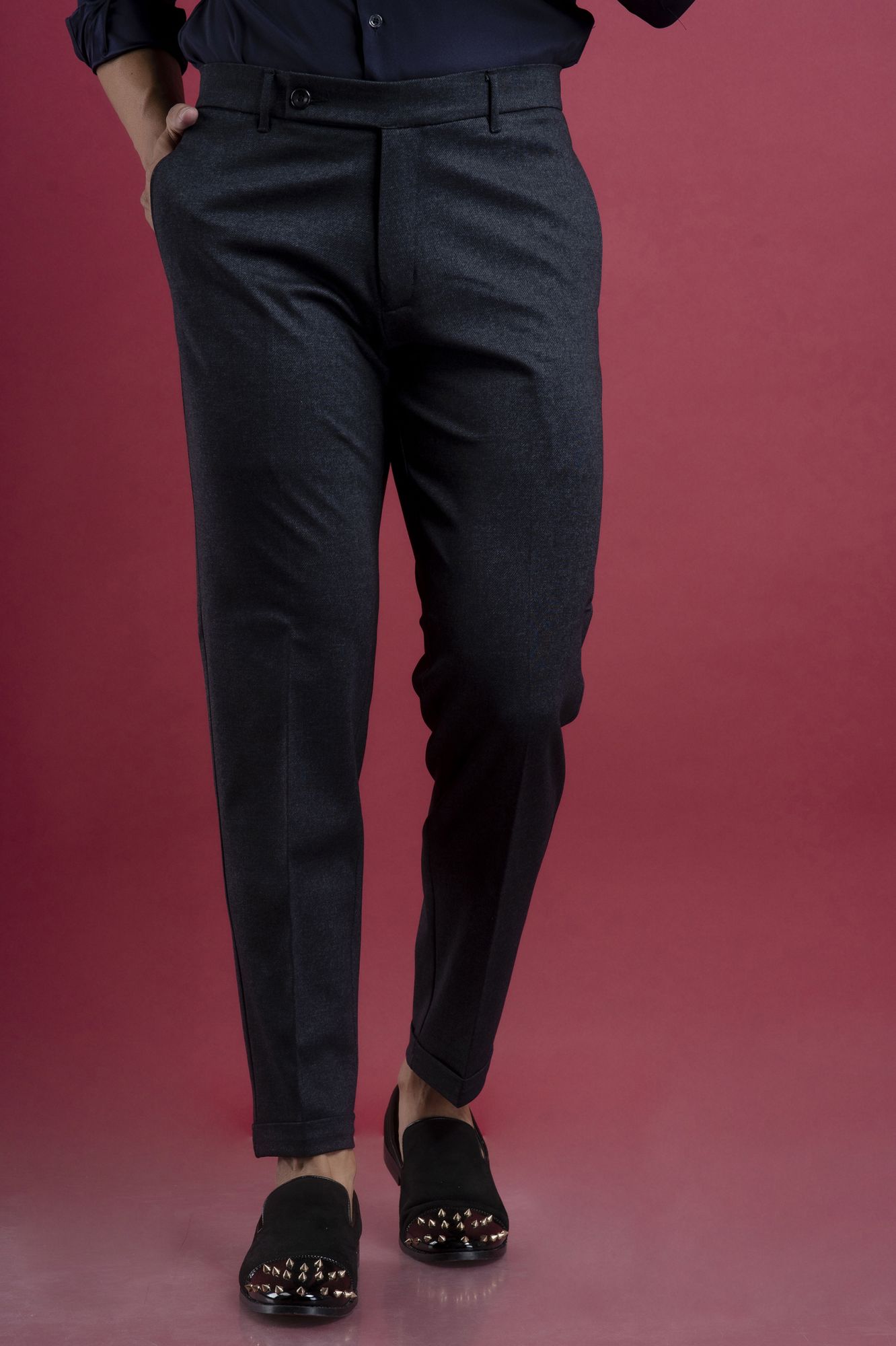 Textured Pants in Blue