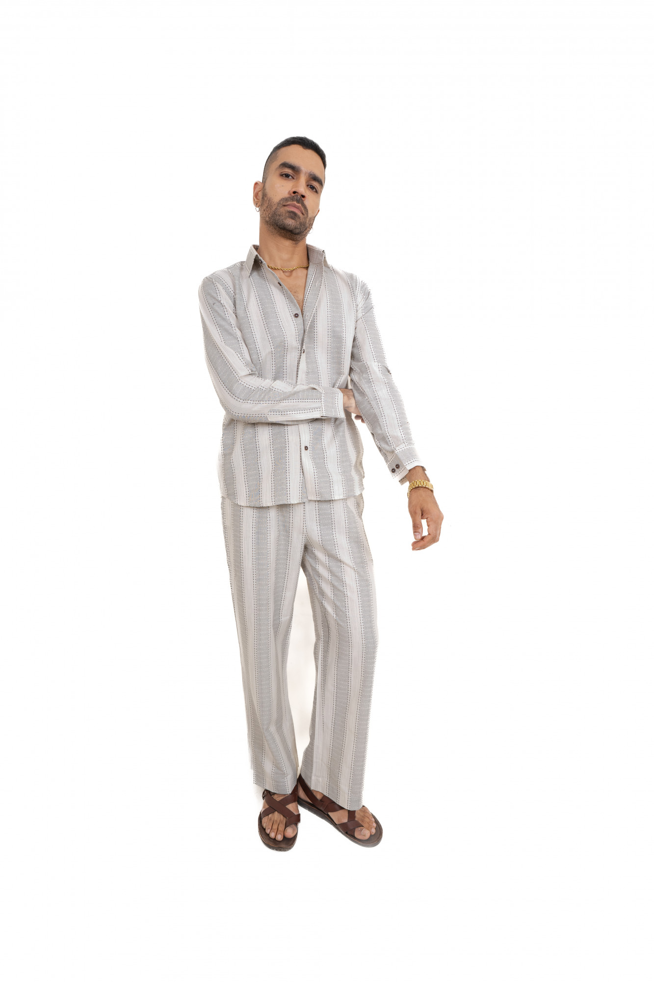 Striped Cotton Lounge Pants