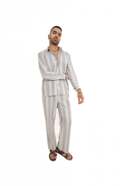 Striped Cotton Lounge Pants