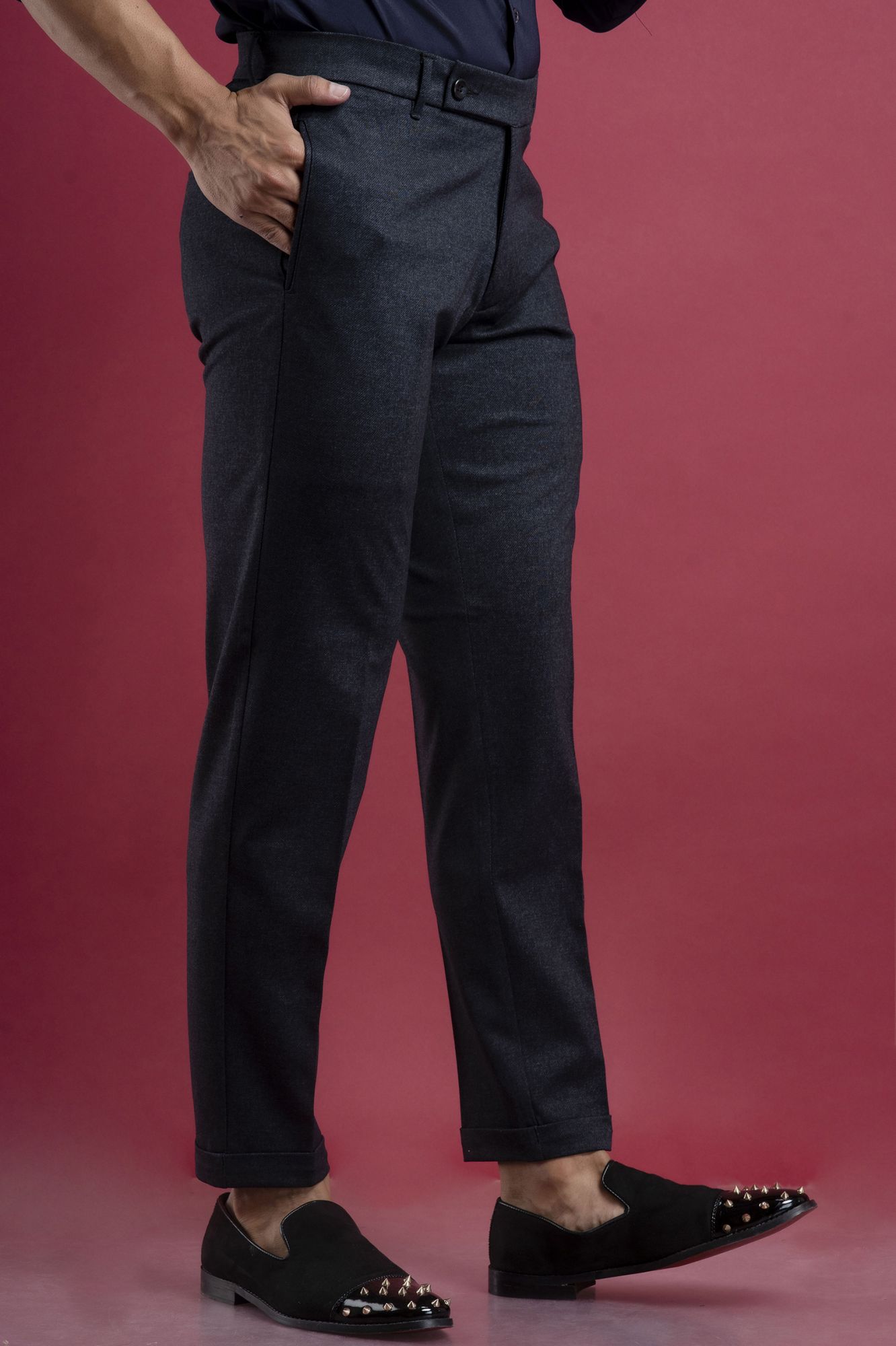 Textured Pants in Blue