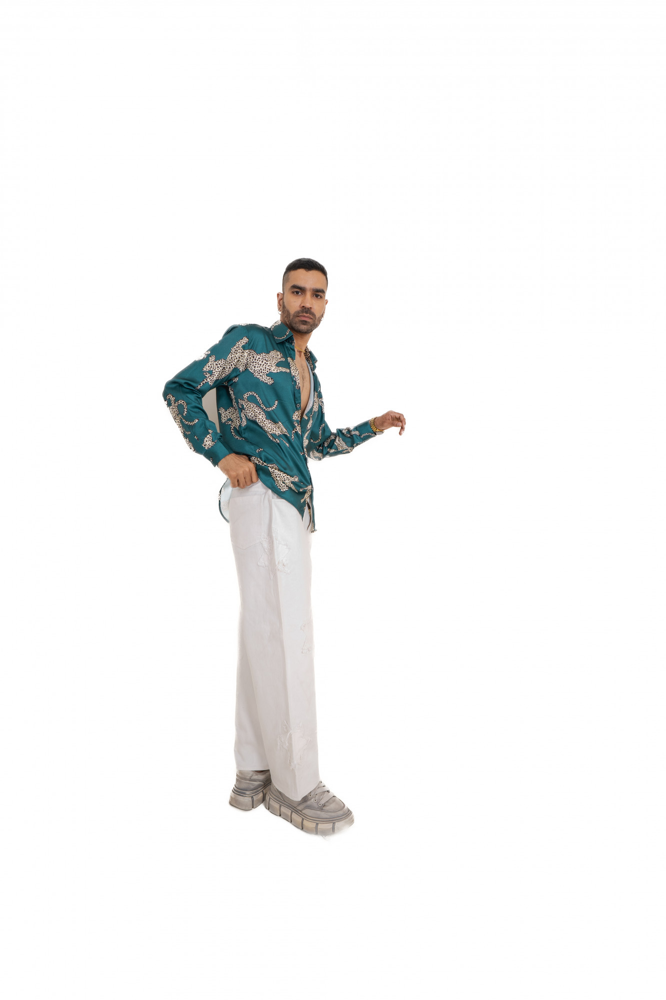 Tiger Print Flowing Shirt