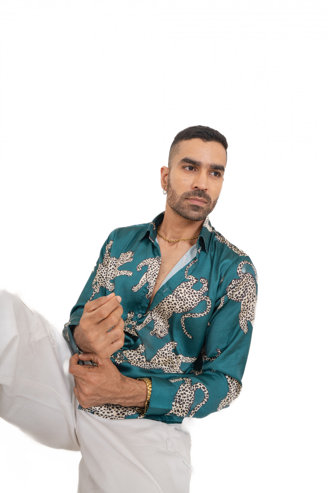 Tiger Print Flowing Shirt