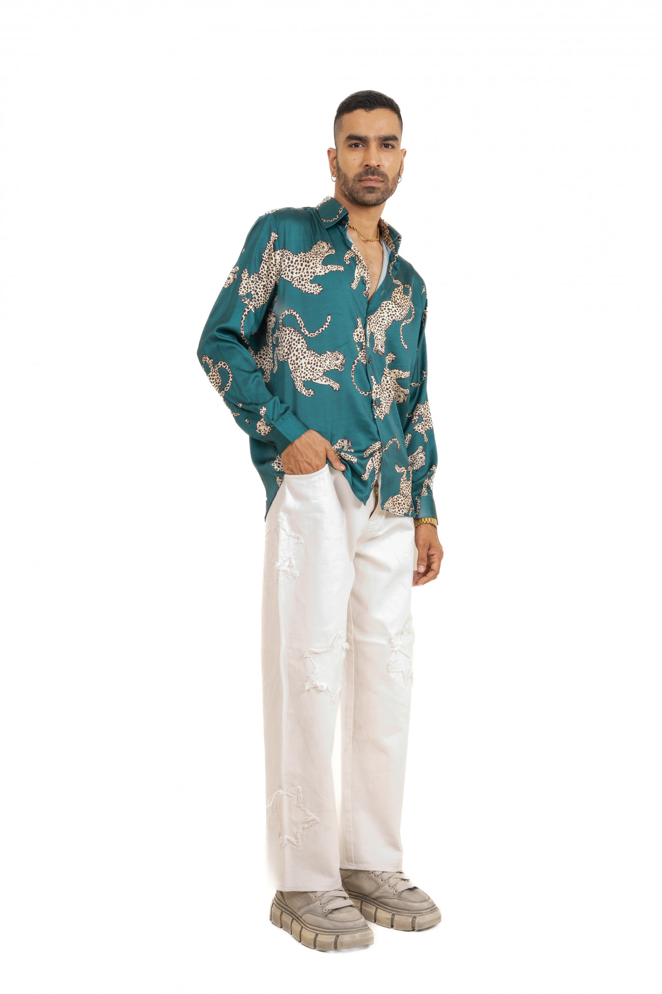 Tiger Print Flowing Shirt