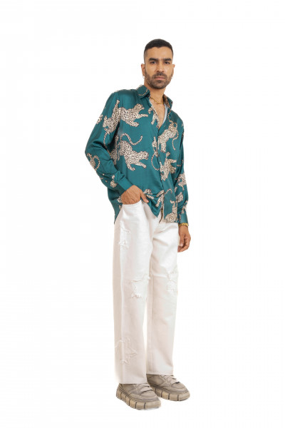 Tiger Print Flowing Shirt