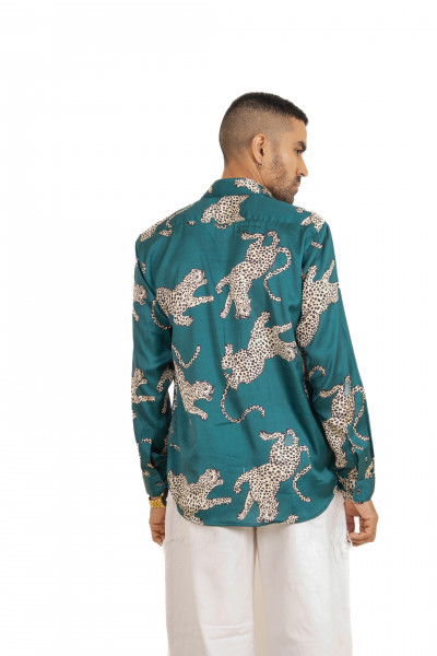 Tiger Print Flowing Shirt