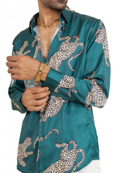 Tiger Print Flowing Shirt