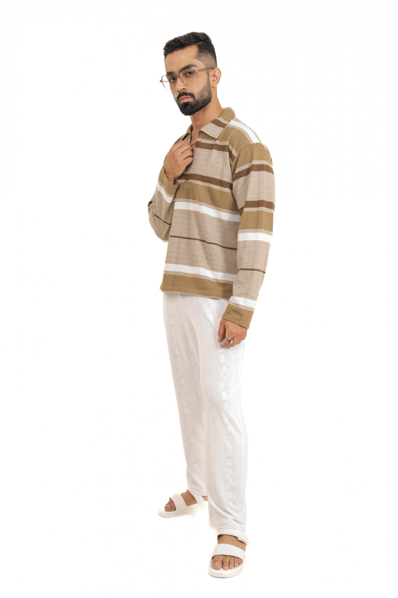 Striped Polo Sweat Shirt