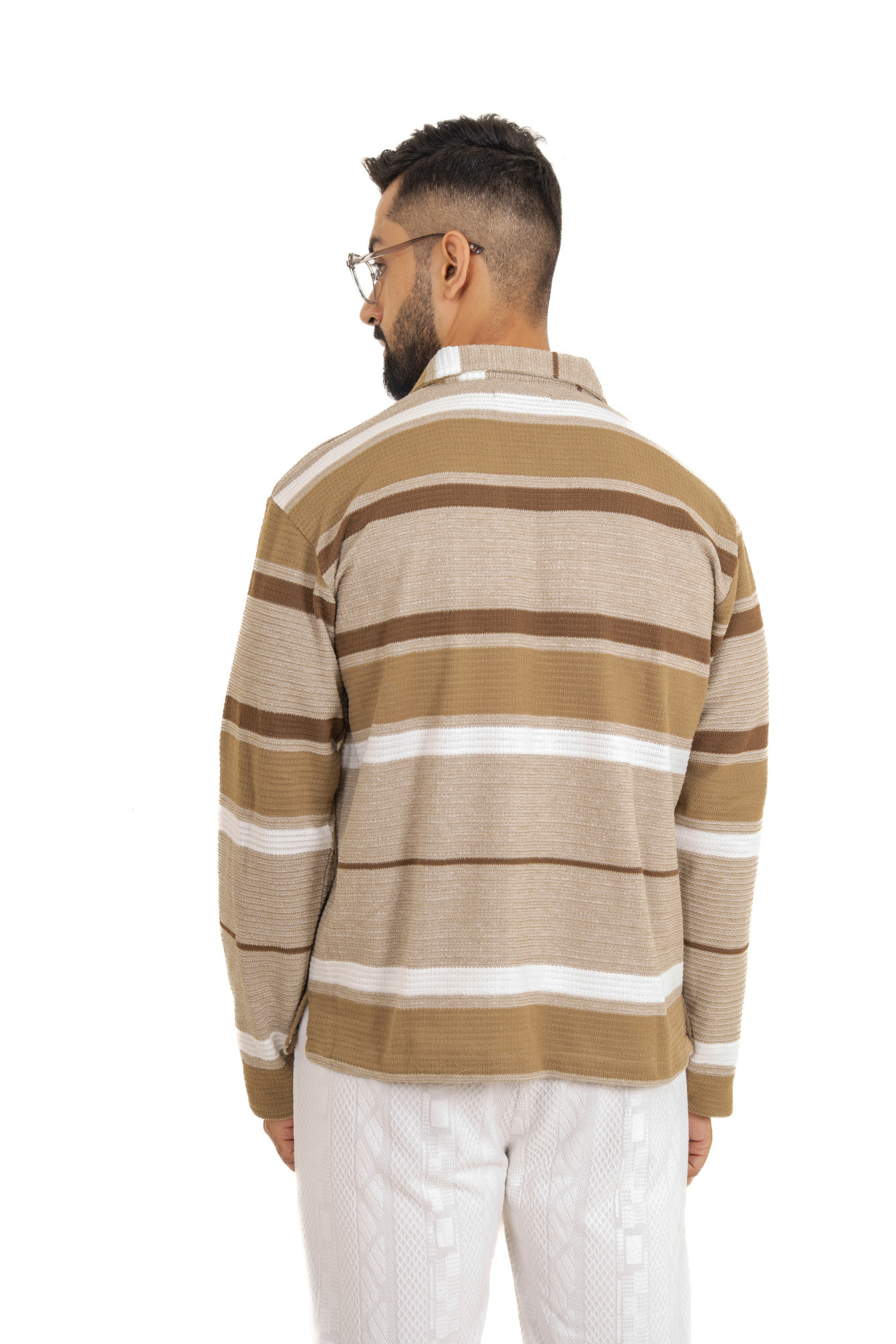 Striped Polo Sweat Shirt