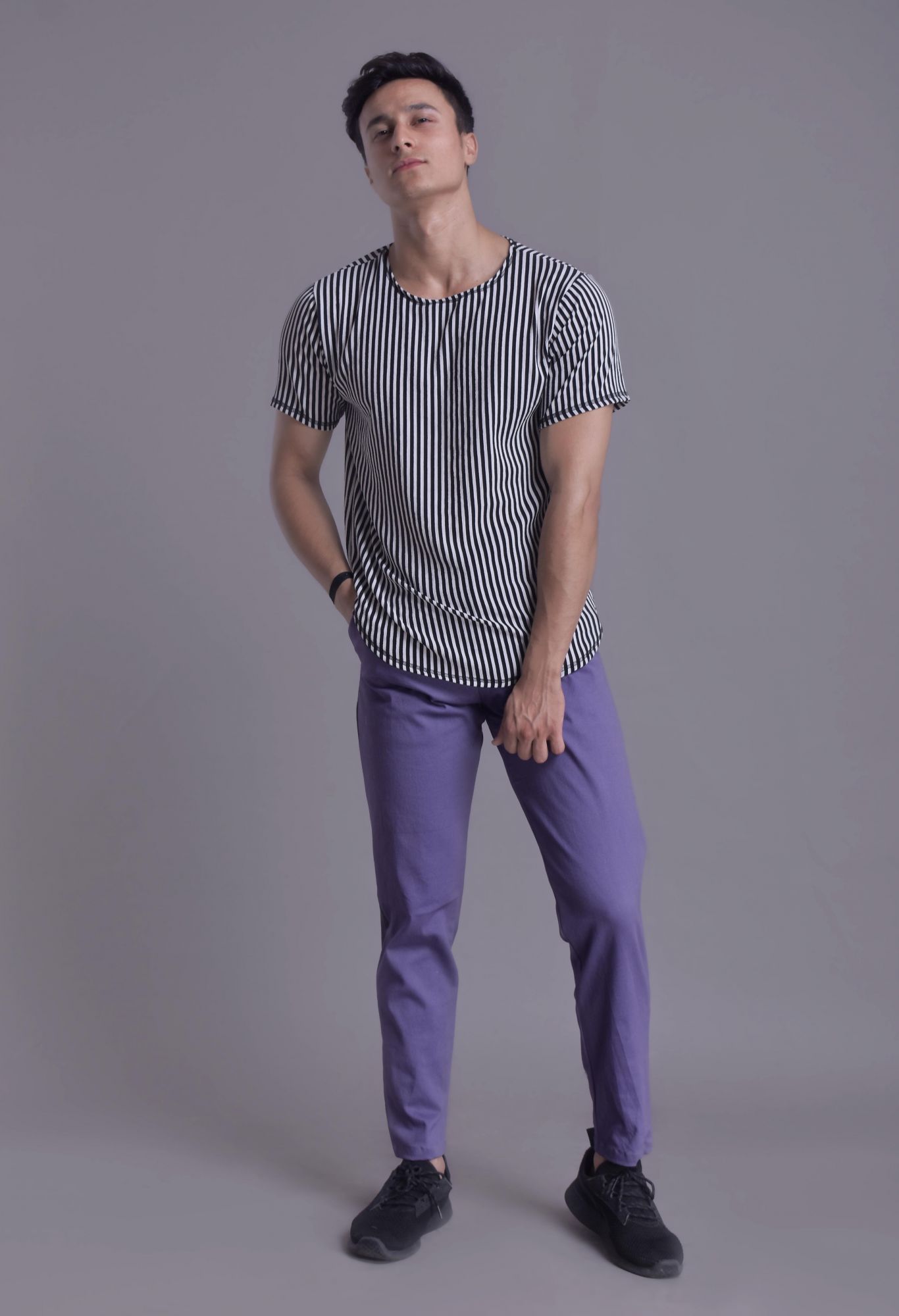 Mens Flowing Striped Tshirt