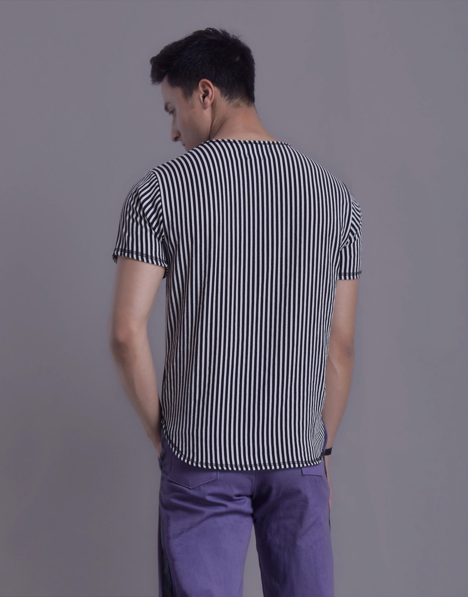 Mens Flowing Striped Tshirt