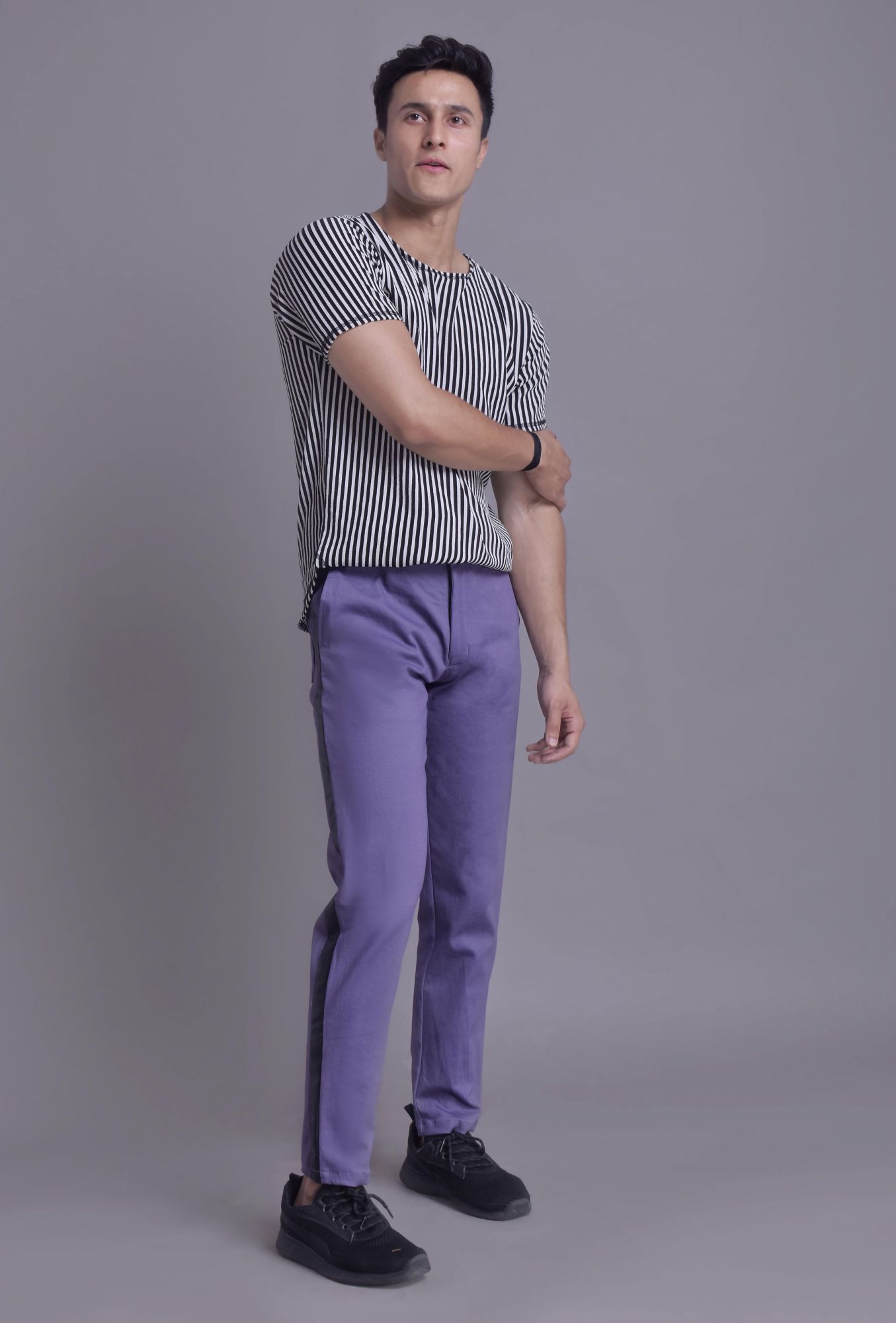 Mens Flowing Striped Tshirt