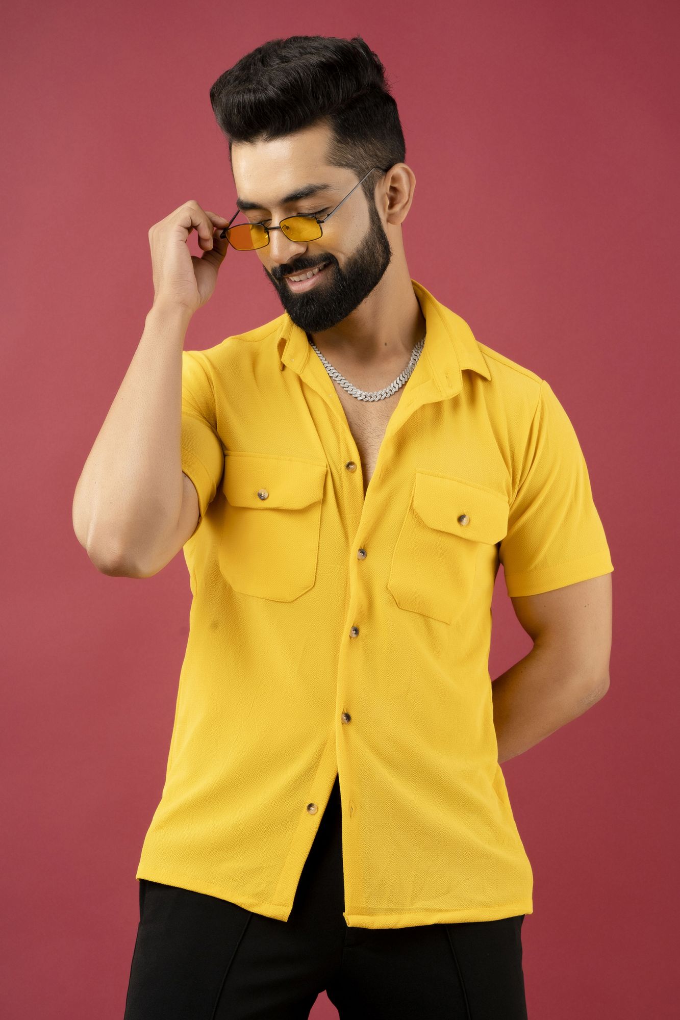 Yellow Flowing Shirt
