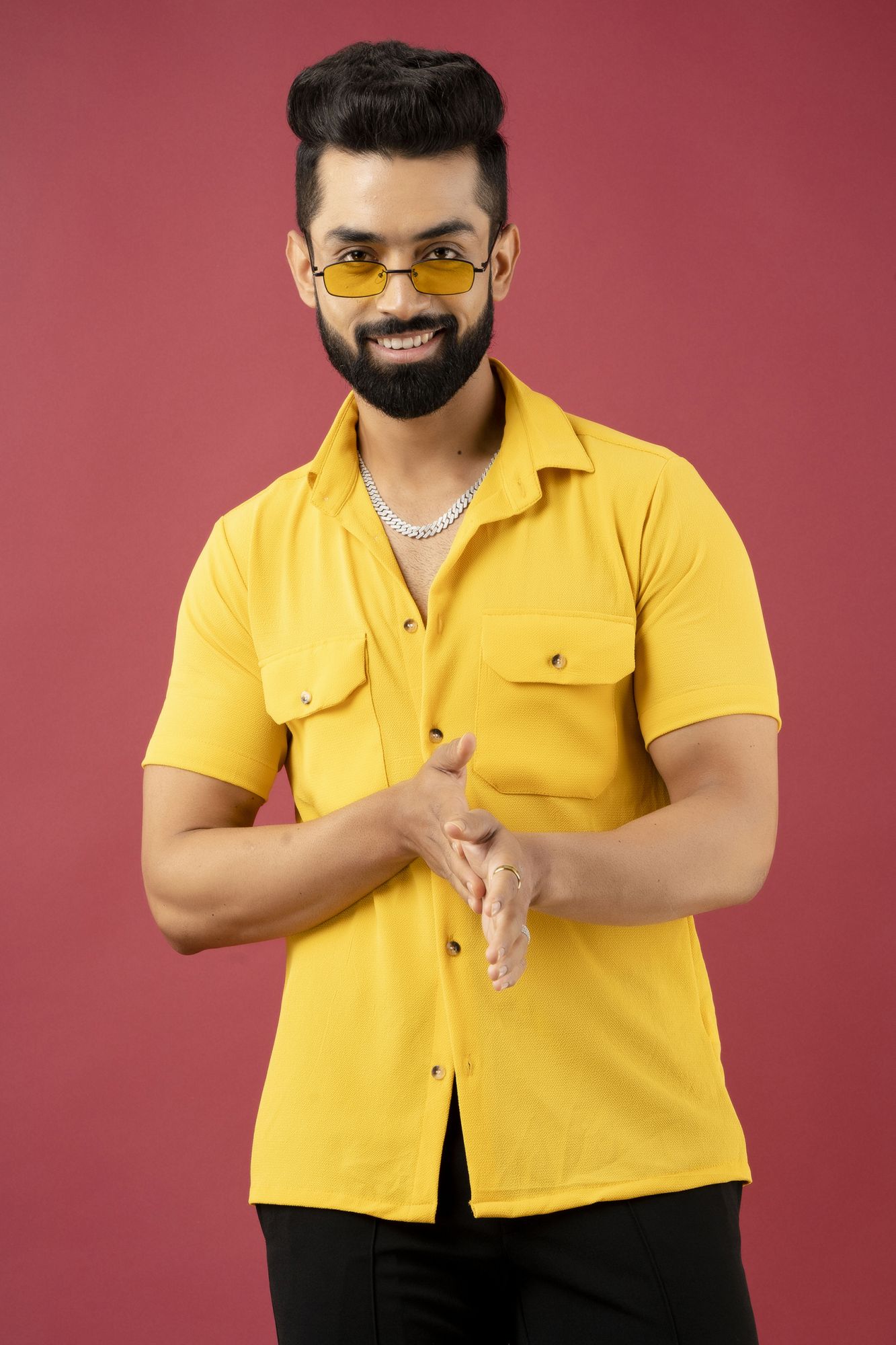 Yellow Flowing Shirt