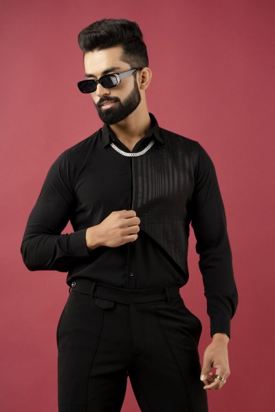 Black Pattern Shirt
