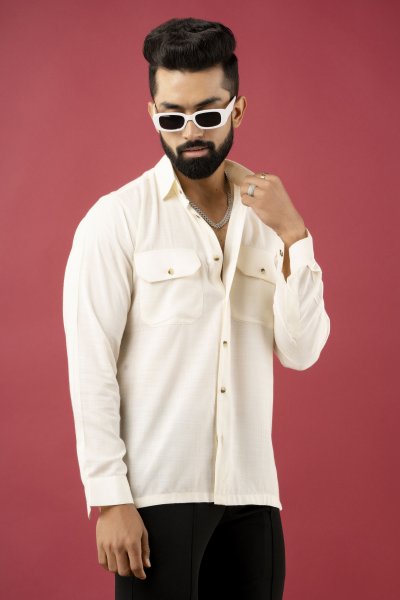 Off White Flowing Shirt