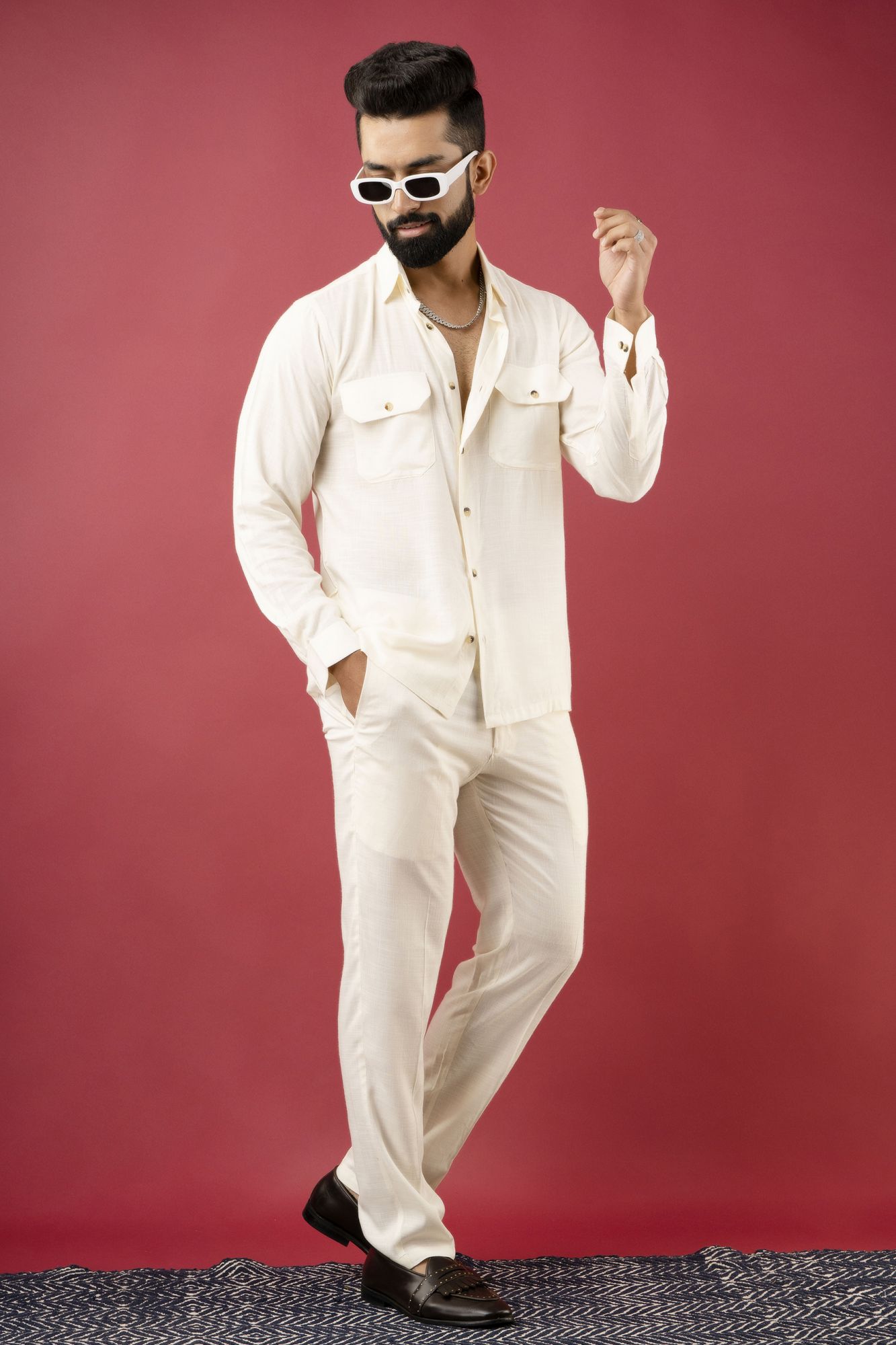 Off White Flowing Shirt