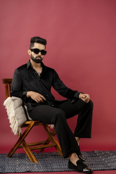 Black Velvet Shirt