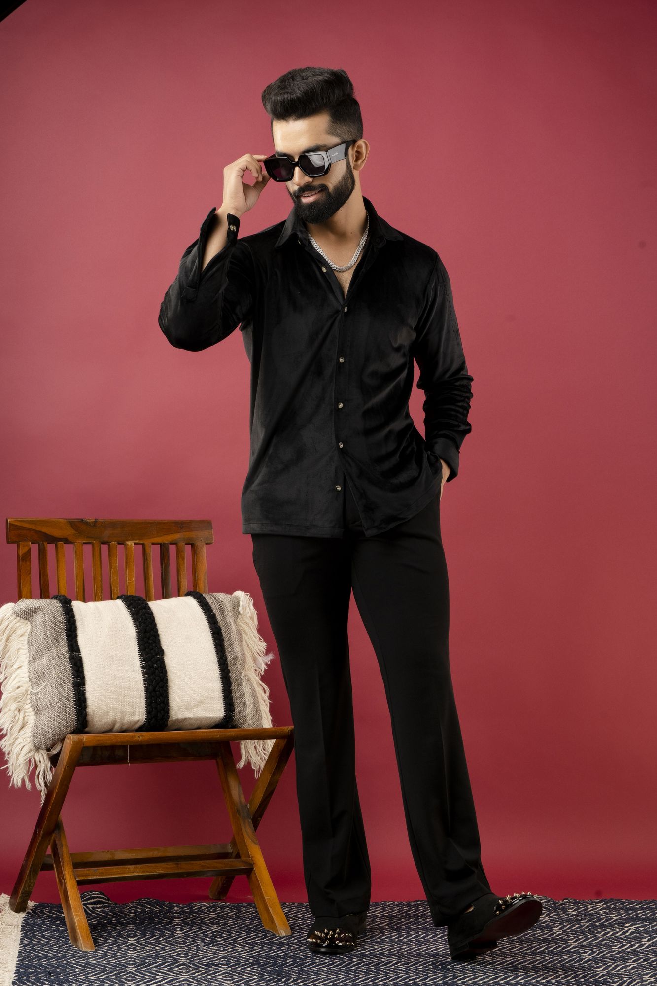 Black Velvet Shirt