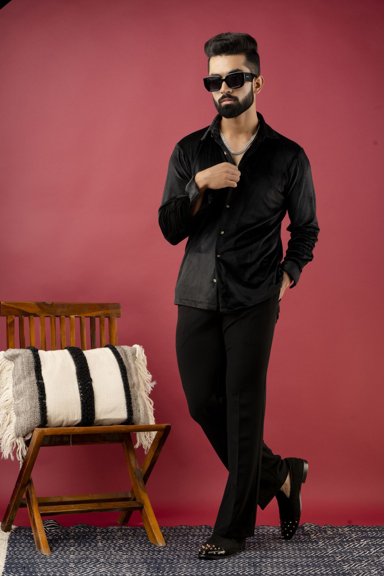 Black Velvet Shirt