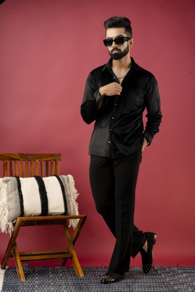 Black Velvet Shirt