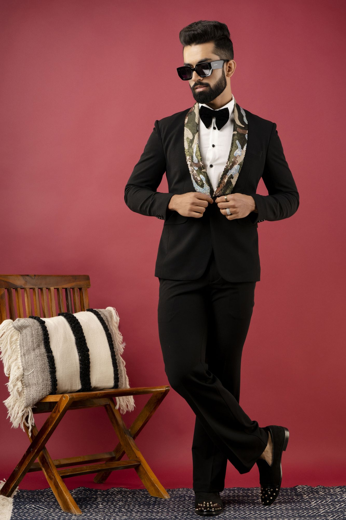 Military Sequin Blazer