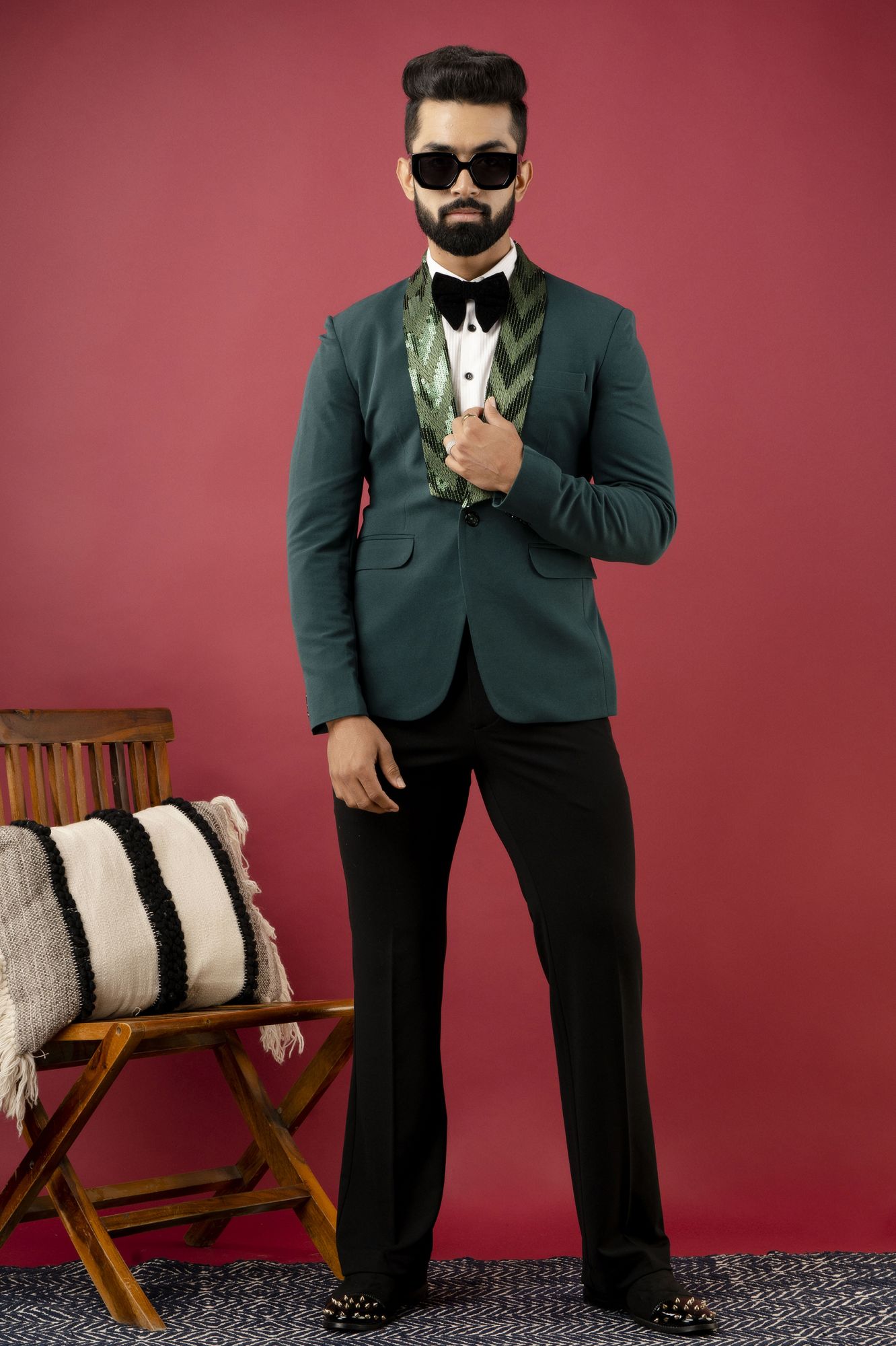 Green Sequin Blazer