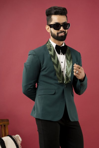 Green Sequin Blazer