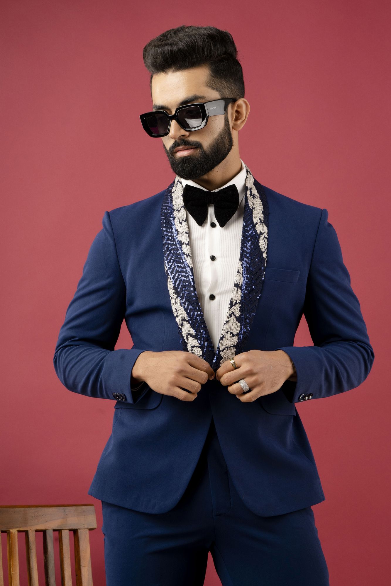 Blue Sequin Blazer