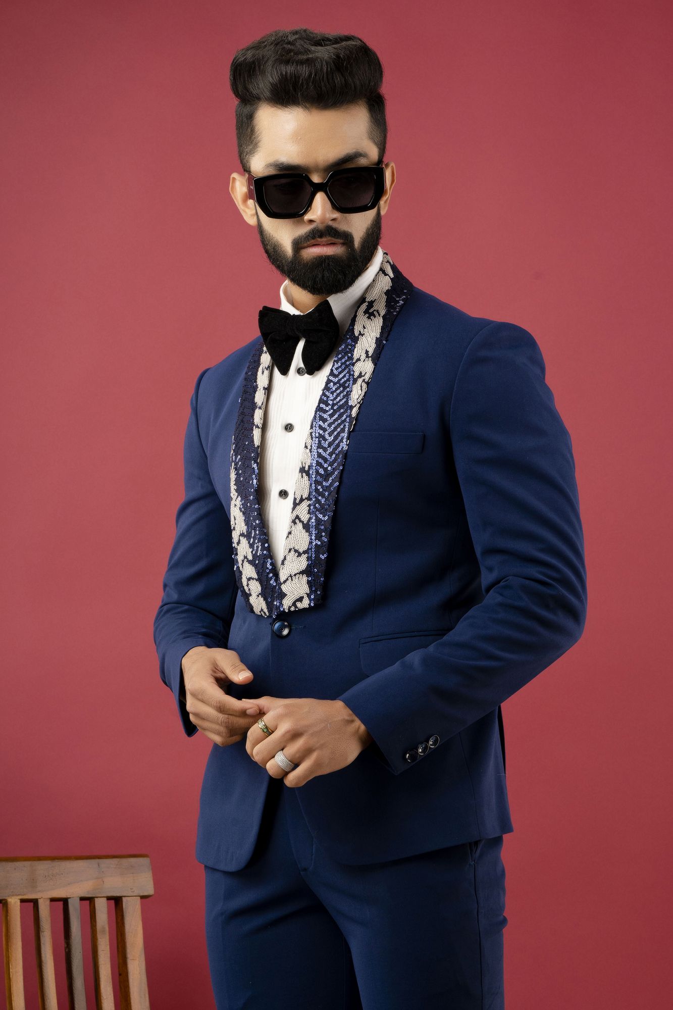 Blue Sequin Blazer
