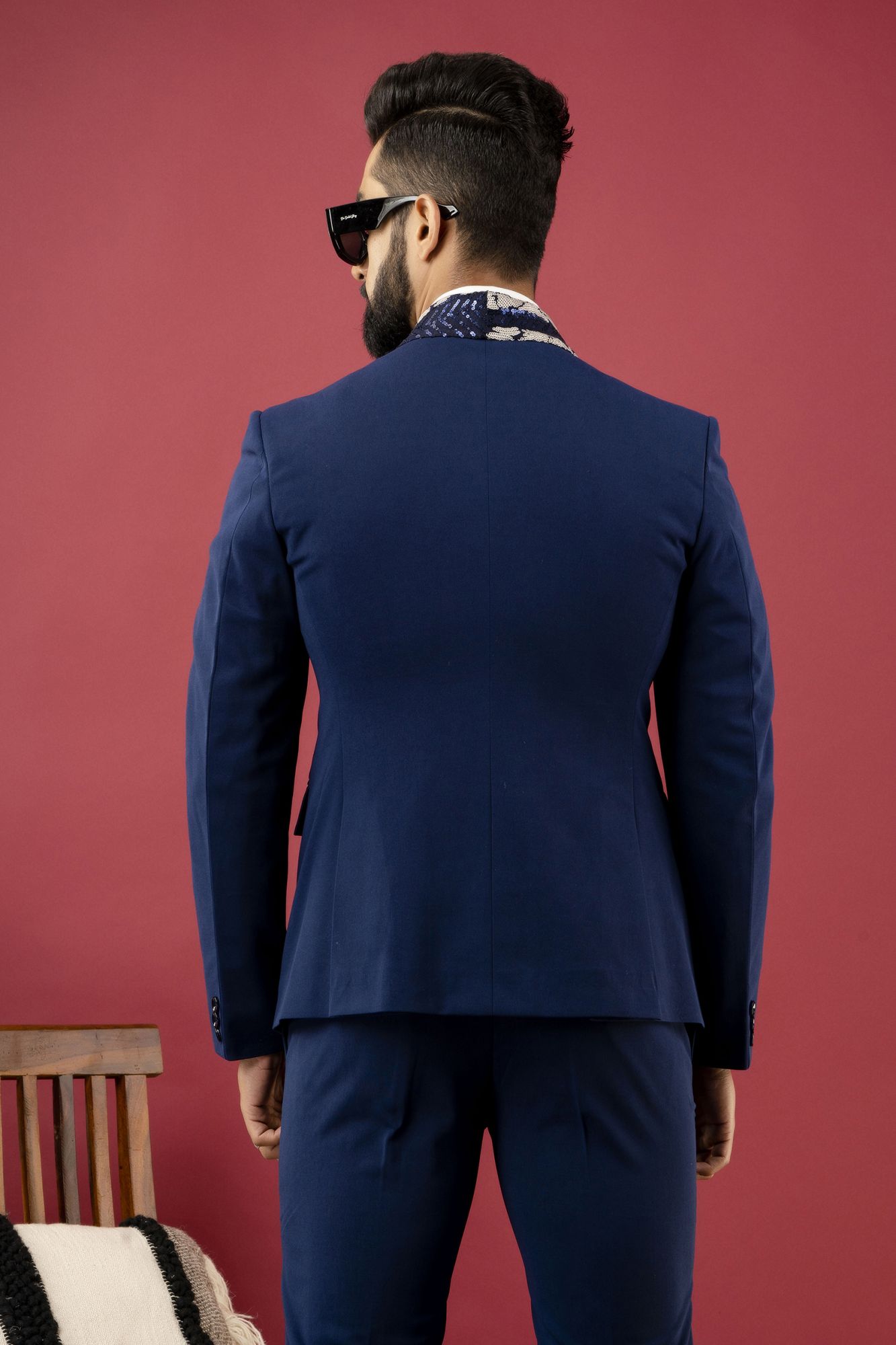 Blue Sequin Blazer