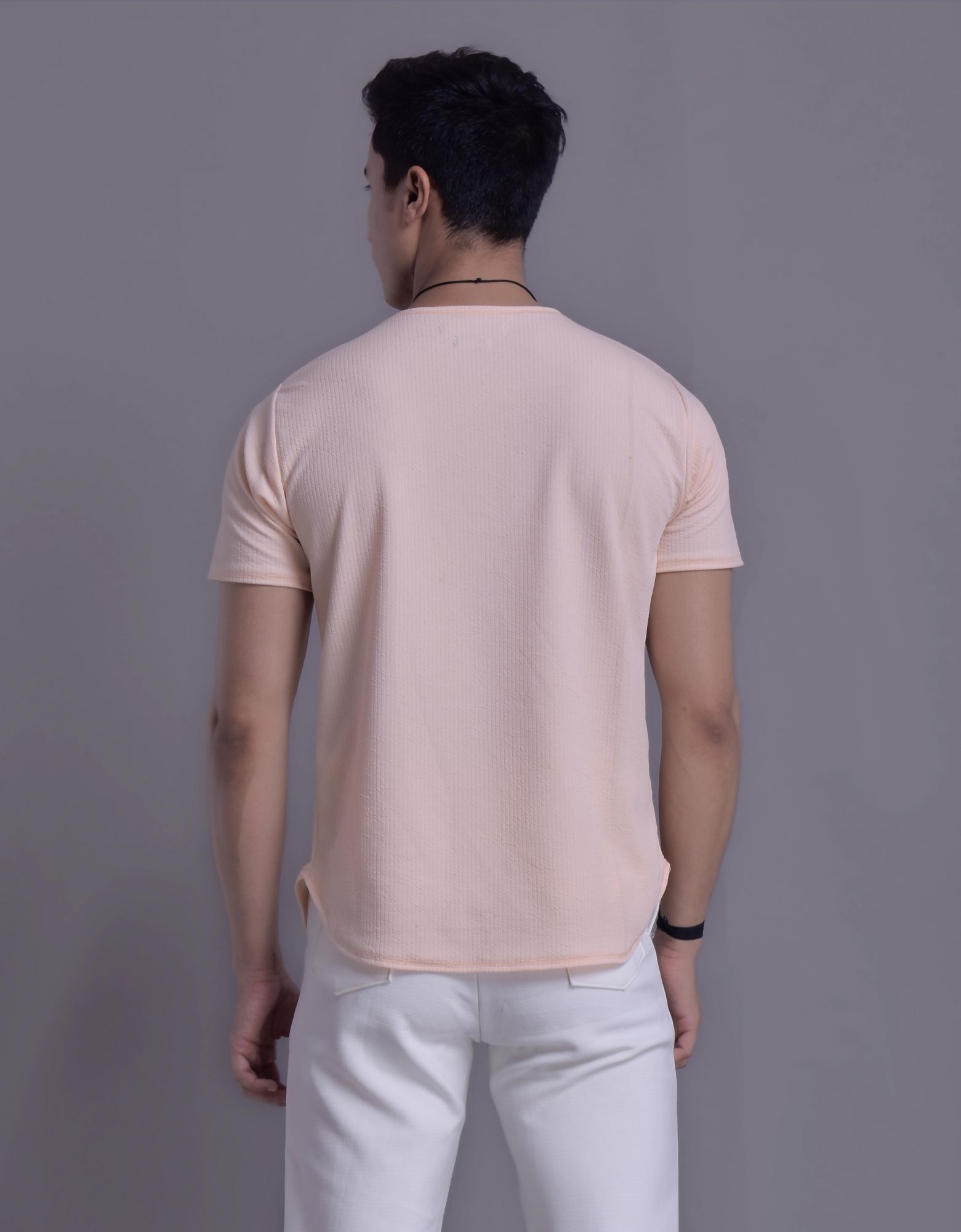Mens Textured Basic Tshirt