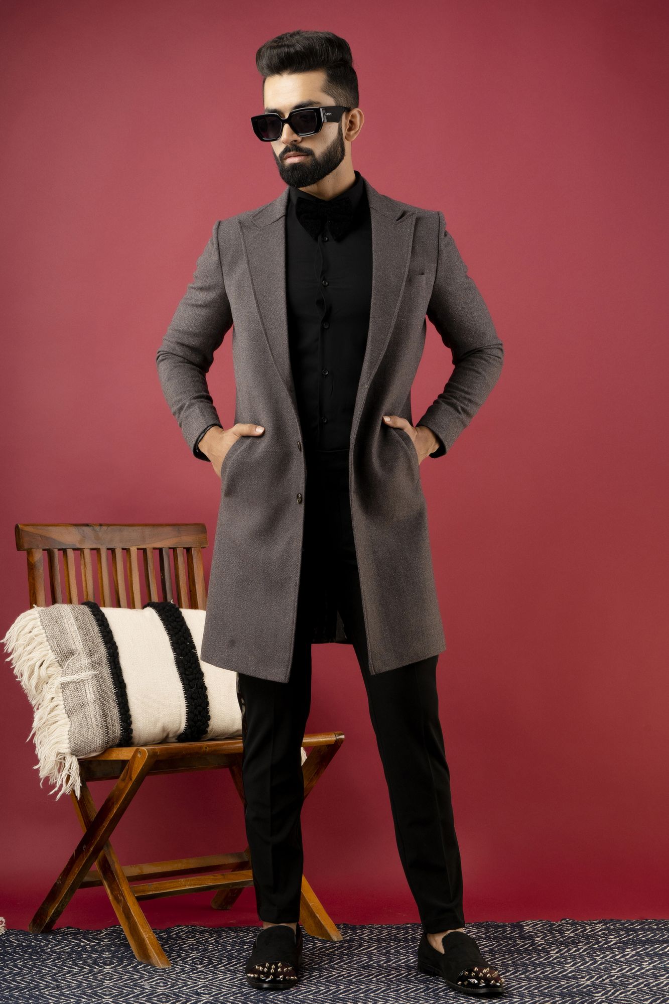 Grey Woolen Overcoat
