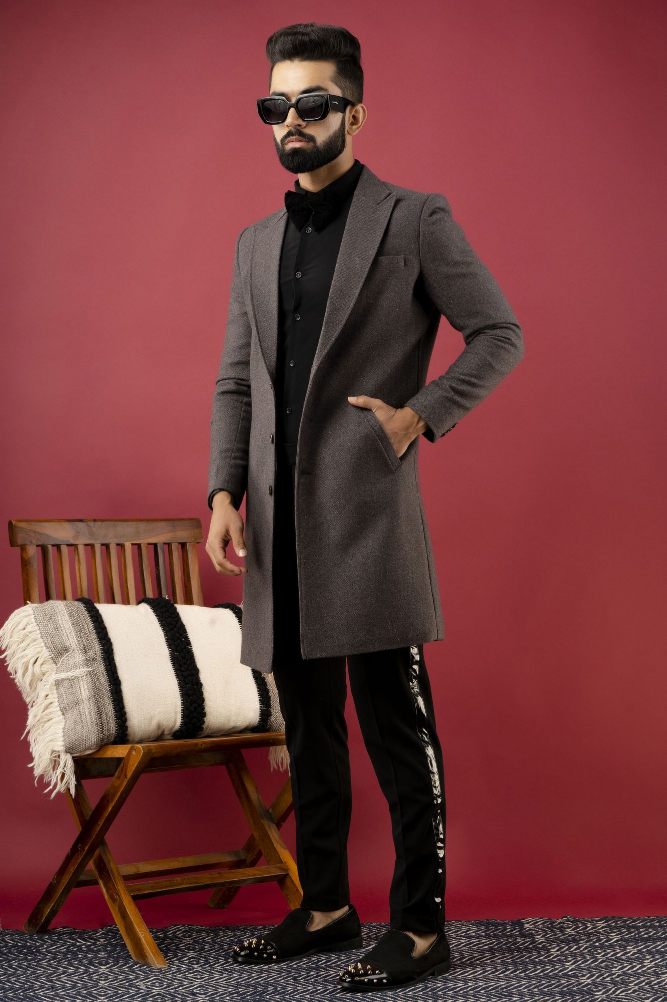 Grey Woolen Overcoat